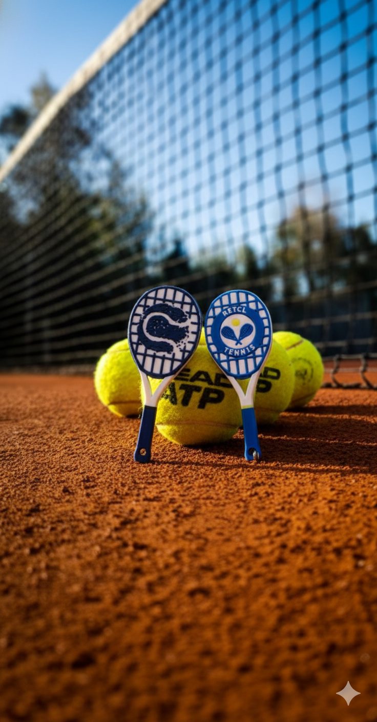 Llaveros de tenis y pádel personalizados con relieve 3D para clubs y torneos